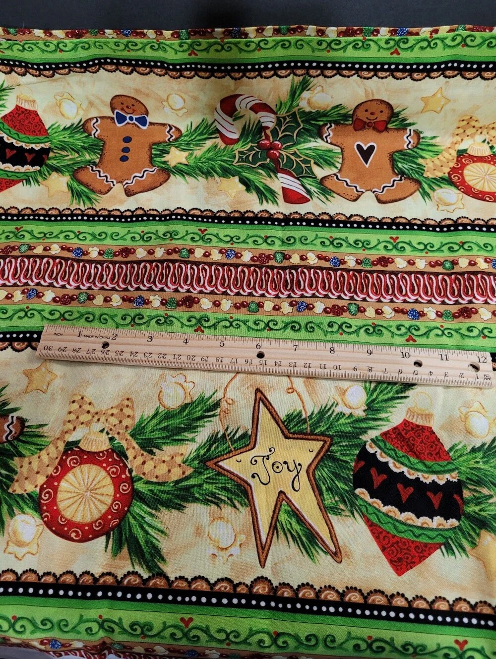 Holiday Gingerbread & Ornaments Sewing Fabric MM Fab Inc (1491)